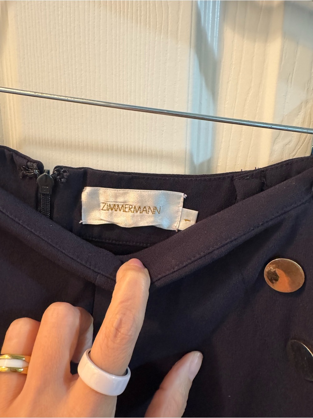 Zimmermann Wide Leg High Waist Navy Pants Size 1 (US 6) - Picture 5 of 9